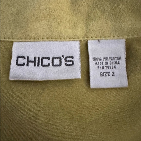 CHICO’S Faux Suede Shacket. Wears as shirt or light jacket   Chicos size 2 (M) - Picture 10 of 10